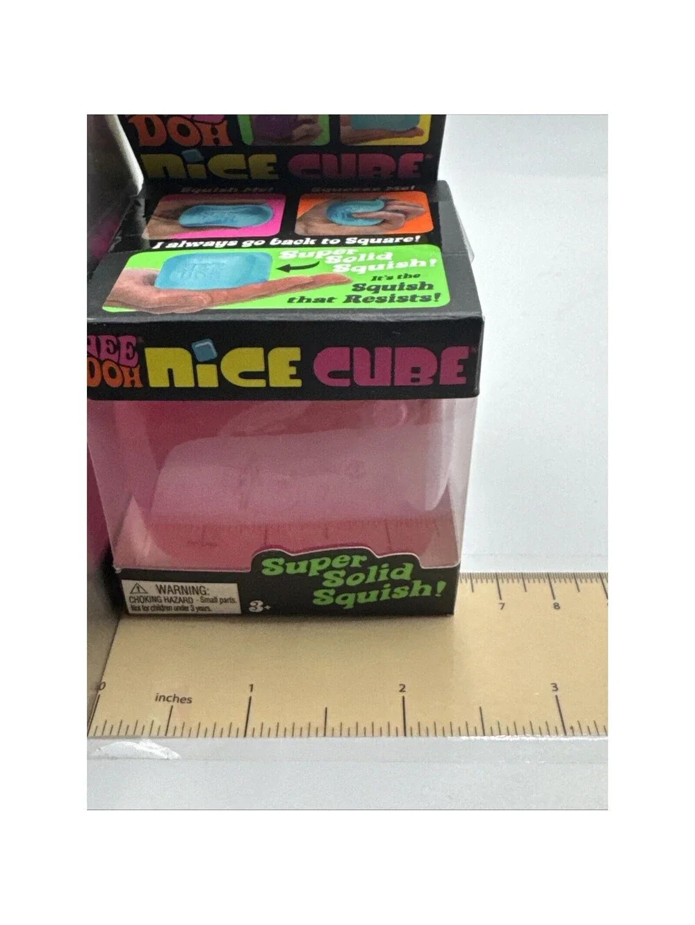 Schylling NeeDoh Nice Cube Pink Super Solid Squish Fidget Stress Toy 26060YP NEW